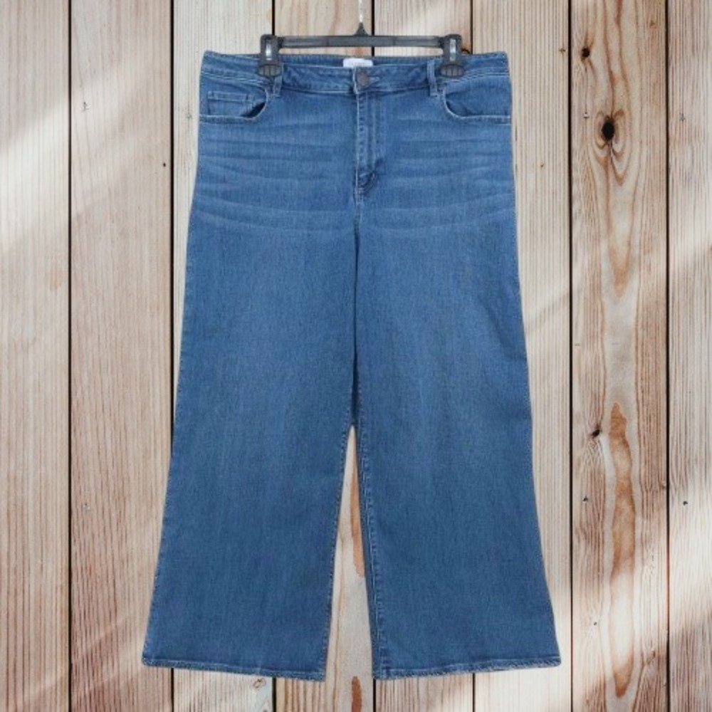 LOFT Wide Leg Crop High Rise Jeans Womens 14
